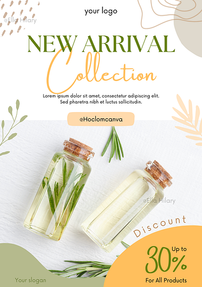 Poster template for natural skincare cosmetic - Canva template branding canva design graphic design