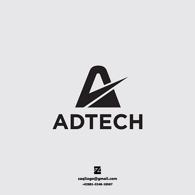 Adtech Logo a ad branding design graphic design letter letter a logo logo a logos logos a logotype simple logo symbols tech templates vector