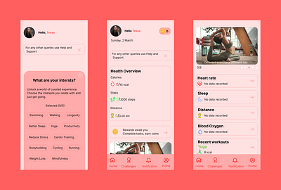 Fitness App branding ui ux