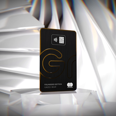 Grizzly.fi - Black Founders Edition Card - NFT 3d animation branding motion graphics