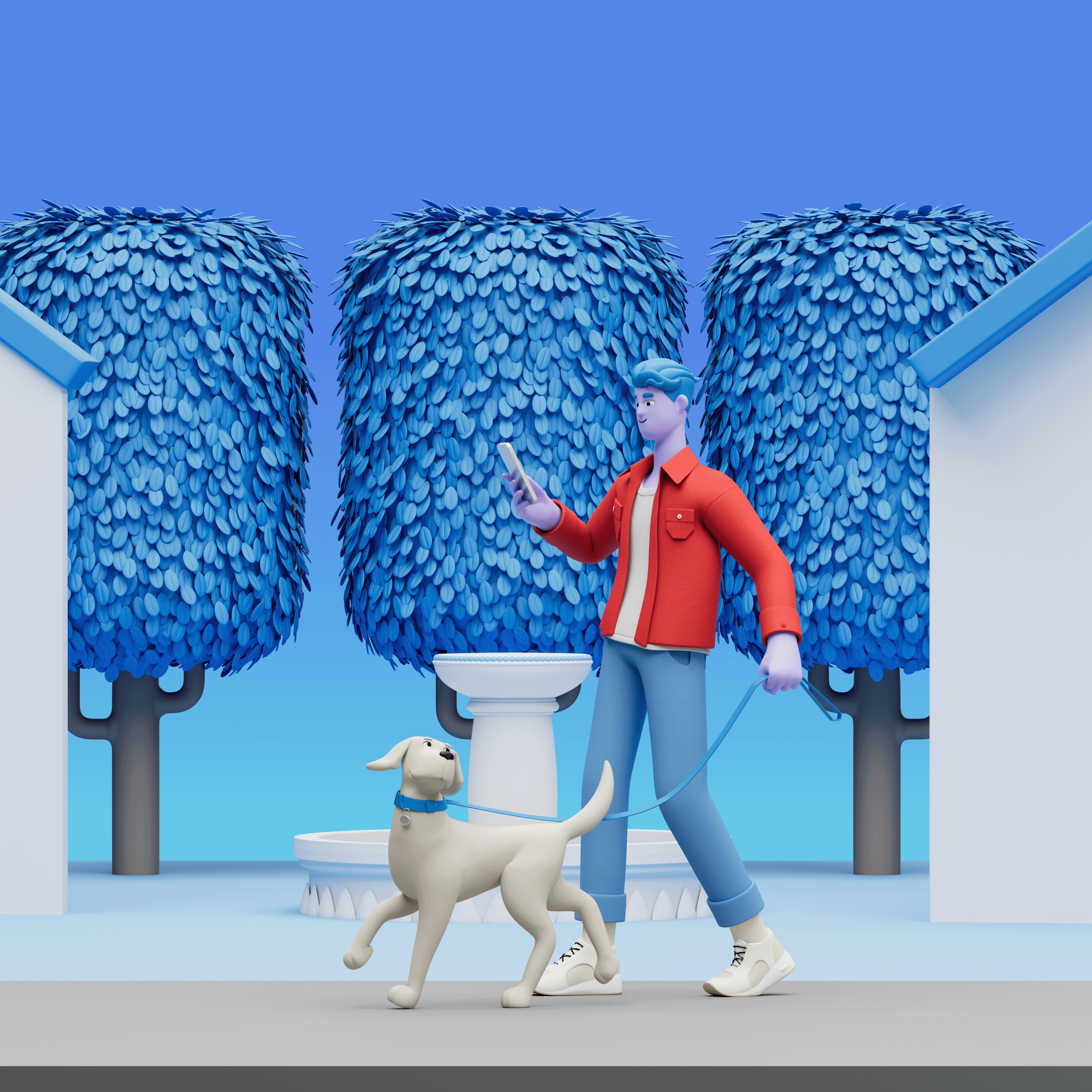 RENAULT PLUG-INN 3d 3d animation animation auto mobile brand c4d character character design cinema4d creative cute design dog dribbblechs dribbblehangtime dribbbleillustration dribbbleinspiration french guy illustration