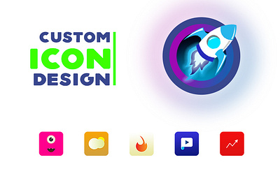 Custom and Flat Icon Designs app branding design graphic design icon illustration logo typography ui ux vector