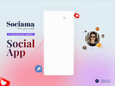 Social Media App UI Design & Development - Sociama android app app design chat community facebook instagram ios media messenger mobile mobile app mobile app design network social social app social media ui ux