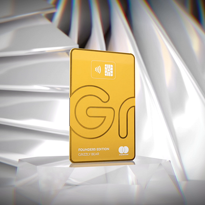 Grizzly.fi - Gold Founders Edition Card - NFT 3d animation motion graphics