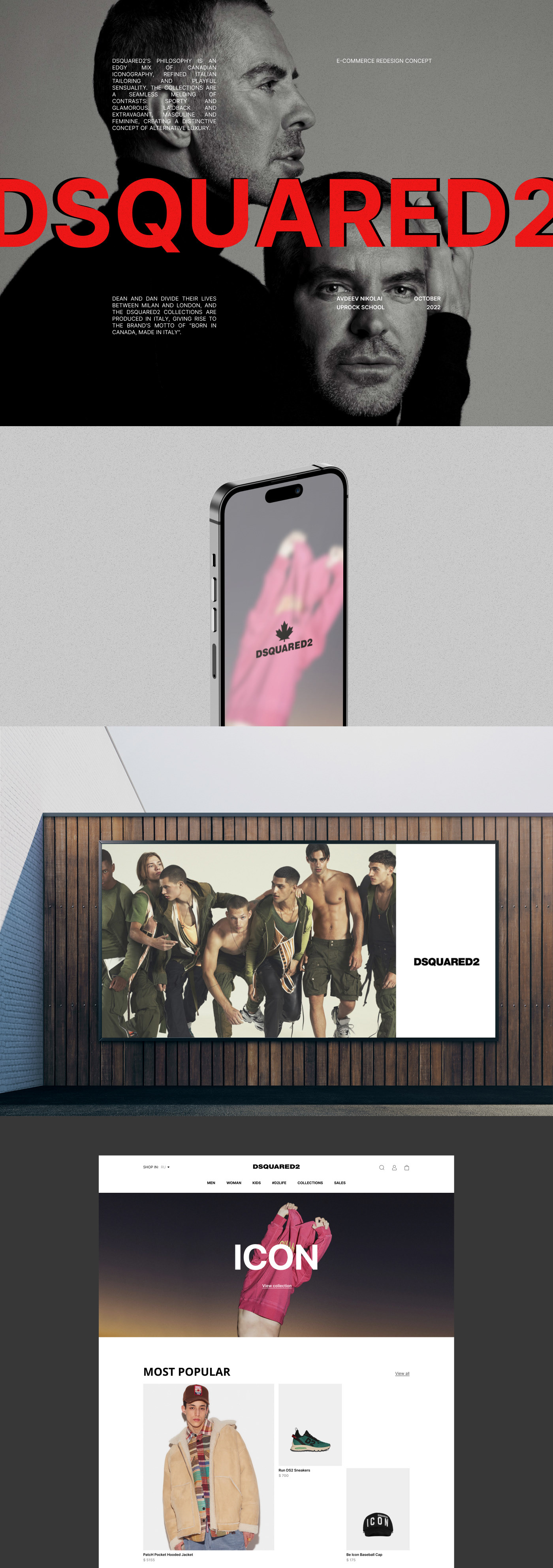 DSQUARED2 | E-commerce redesign design e commerce mobile ui userinterface ux web website