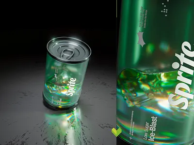 Sprite Tin factory concept 3d 3d concept blender brand branding coca cola color concept david ofiare drink fresh key visuals product product showcase sprite visual design