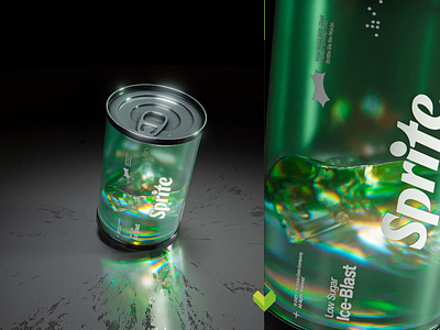 Sprite Tin factory concept 3d 3d concept blender brand branding coca cola color concept david ofiare drink fresh key visuals product product showcase sprite visual design