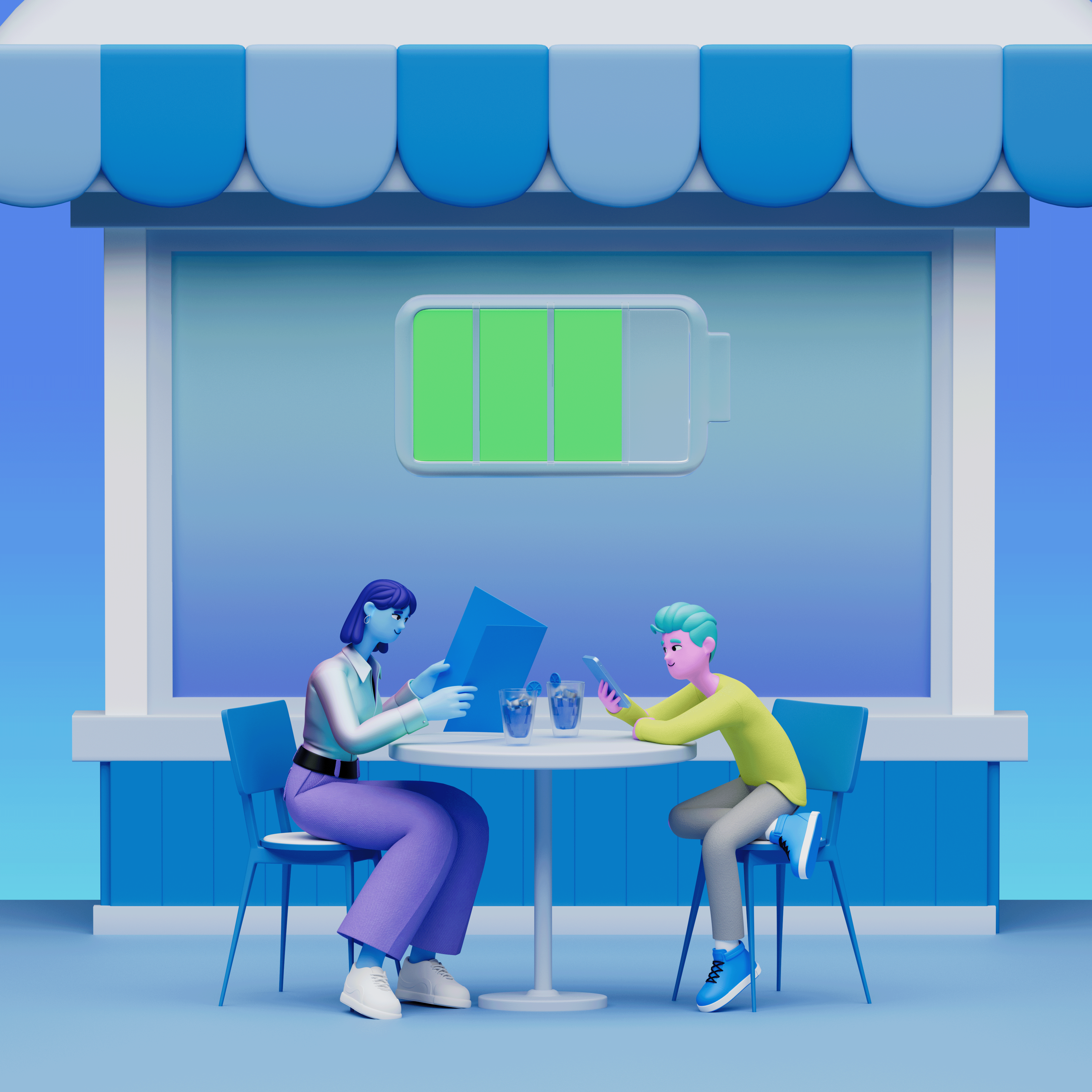 RENAULT PLUG-INN 3d 3d character 3d design animation art blrdribbble boy c4d character charge cinema4d colour colourful creative design dribbblechs dribbbleillustration girl illustration invitedribbble
