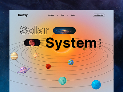 Solar System Travel concept design spices