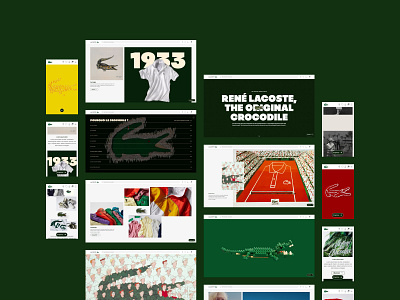 LACOSTE HERITAGE 3d animation crocodile interface lacoste logo minimal motion ui ux webdesign webgl