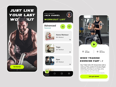 Petrify - Fitness App app design application body shape cardio yoga design exercise fitness fitness app gym gym app health mobile app design ui ui design uiux workout workoutdaily yoga
