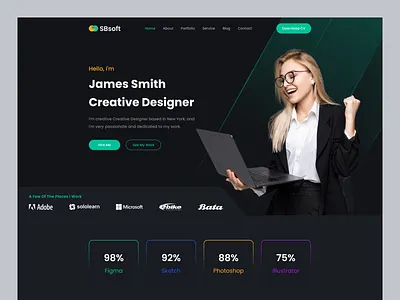 Personal Portfolio Website clean creative cv landing page landing page design minimal personal landing page personal portfolio website personal website portfolio resume resume template ui ui design ux uxui web design webflow website website design