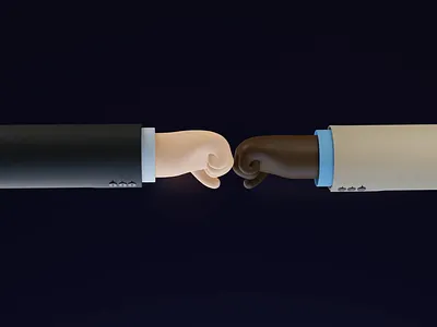 3D hand animation 3d 3d animation 3d hand animation blender blender3d business cute cycles design diverse hand animation illustration illustrations kawaii motion graphics render