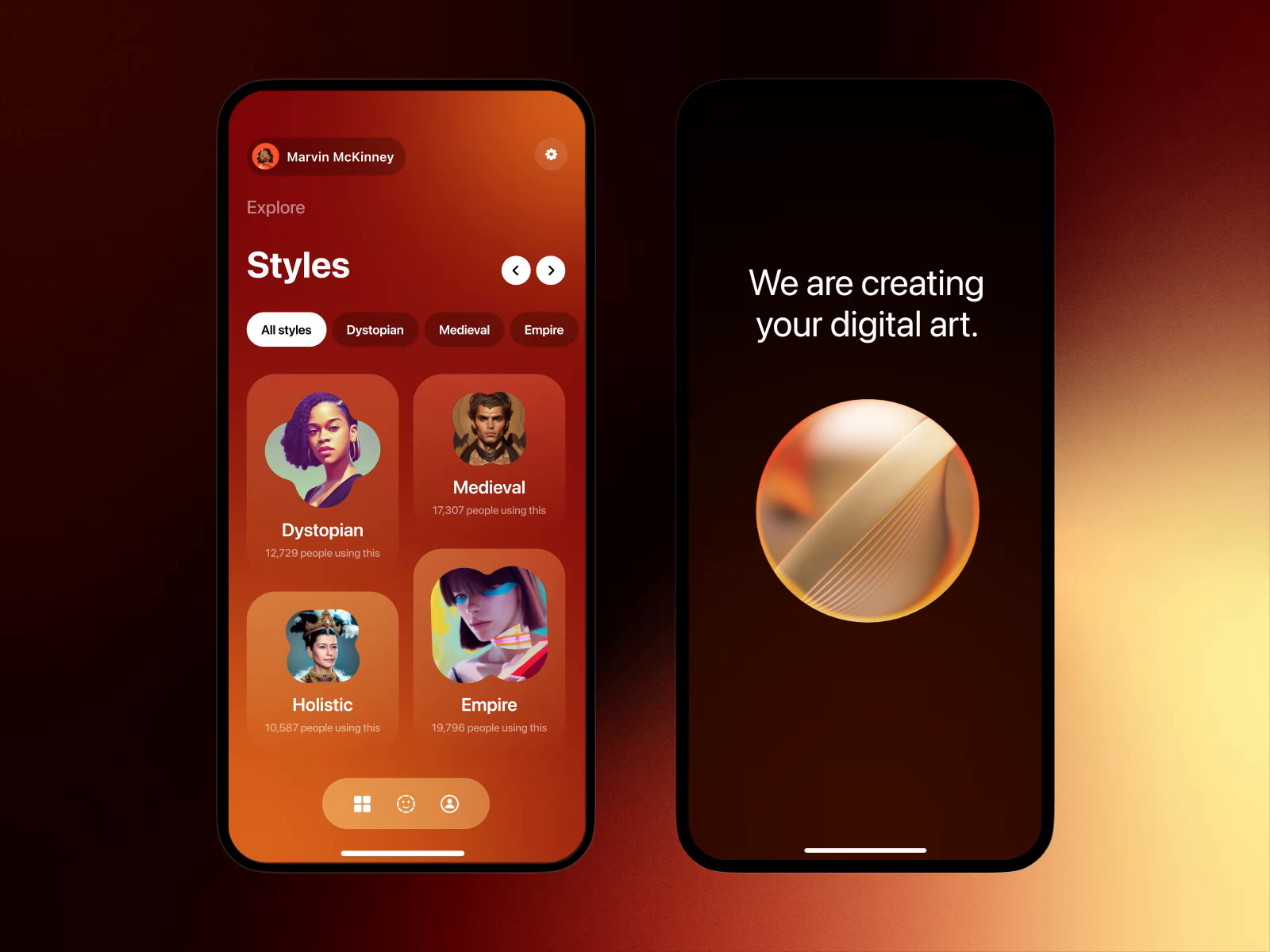 Example of AI Avatar Generation App