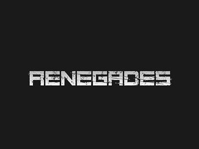 The Renegades branding design gaming graphic design logo minimal vector wordmark