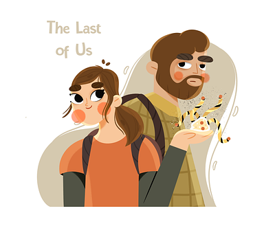 The last of us 2d character design design fun art graphic design illustration people procreate the last of us