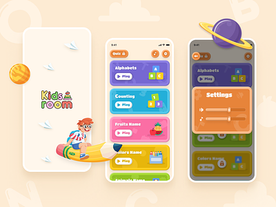 Kids Room - Learning App android app branding clean design hero kids learingapp logo mobileapp user interface