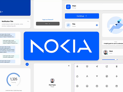 NokiaPure - Nokia Design System | UI Kit blue branding buttons colors design design system dropdowns figma icons illustration inputs logo nokia nokiapure ui ui kit ux wallpapers