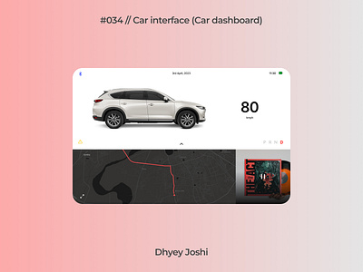 Day 034 - Car interface 034 branding carinterface challenges community dailyui design figma illustration logo mobile ui ux website