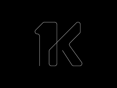 1 k followers 1k branding design graphic design lineart logo logo design logodesign logomark mark minim minimalism minimalist simple design simple logo type typography