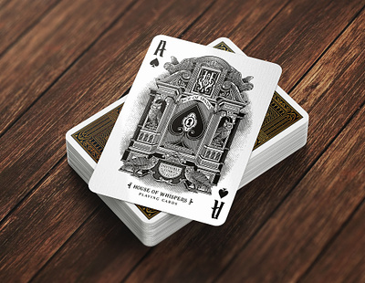 House of Whispers - Ace of Spades artwork board game cards collection design drawing game graphic illustration packaging playing cards premium vintage