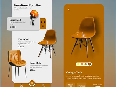 UI furniture design design graphic design ui ux
