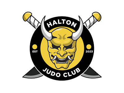 Halton Judo Club branding design illustration logo logo design logotype vector yellow