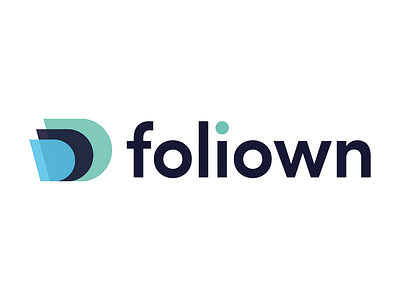 foliown blue branding design logo logo design logotype