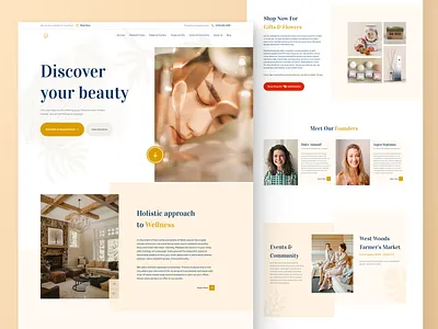 Healing Studio - Website Landing acupuncture beauty boutique chiropractor craft dance design fitness flower gift healing jewel layout massage minimal pilates spa therapy website wellness