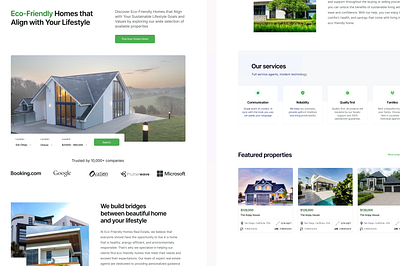 Real Estate Landing Page design typography ui website