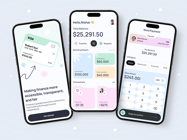 Banking Mobile App - UI/UX Design by Nishar Multani on Dribbble