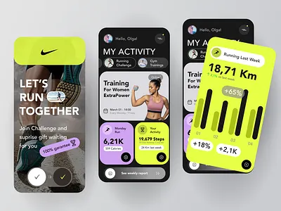 Just Sport- Running & Sport app for Healthy Lifestyle application clean destance gym app healthy just sport lifestyle app mobile app mobile app design mobile application nike product design running app sport sport app statistics top trainings ui ux