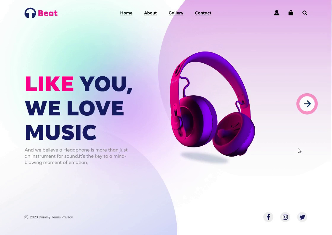 Headphone site UI Template Design by Hisoki on Dribbble