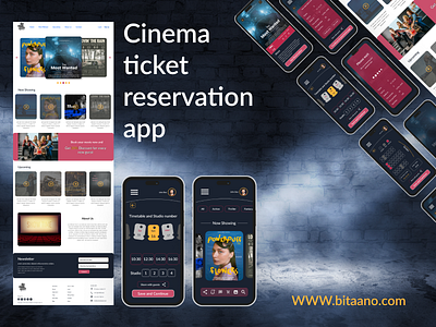 Movie theater ticket reservation app app branding design graphic design illustration logo typography ui ux vector