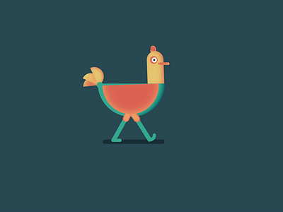 Hen Walkcycle after effect hen illustration motion graphics walkcycle