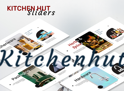 Kitchenhut Sliders UI branding kitchenhutt product sliders spices ui