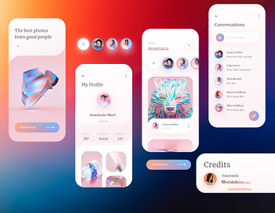 Social Media app ui 2023 trnd 3d animation app design app design color branding design graphic design illustration logo mobile app motion graphics product design ui ux uxui vector