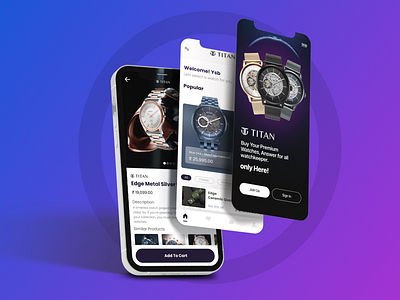 Titan Watch App app branding creative design graphic design titan ui watches