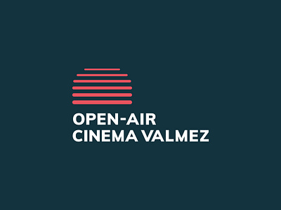 Open-Air Cinema Valmez Logotype 80s air branding cinema design identity logo mark miami minimal movie movies open open air symbol vaporwave vhs