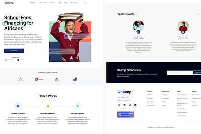 School Landing Page design ui website