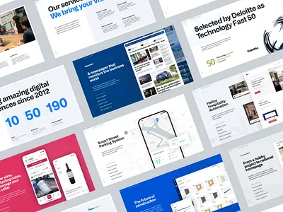 Profico Company Deck agency branding deck flat mobile simple slides web