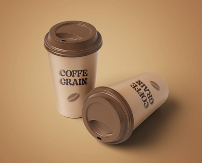 Craft coffee cup design with grainy logo effect adobe illustrator branding design graphic design illustration logo typography ux vector