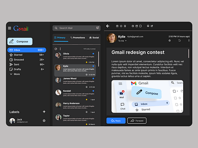 Gmail redesign mail redesign