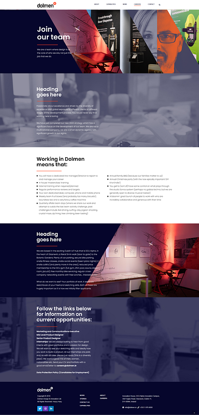 Careers page redesign design ui webpage redesign