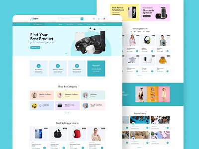 eCommerce Website Landing Page ecommerce ecommerce design shop design ui design ui ux design web design website design