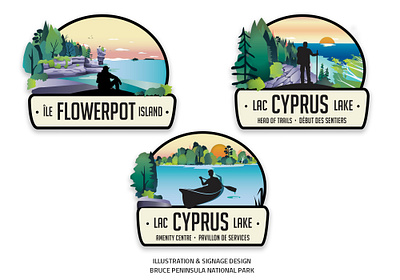Bruce Peninsula National Park Signage & Illustration design graphic design illustration signage vector