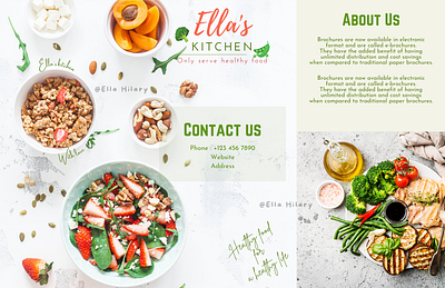 Brochure - Food (Front) - Canva template canva design food graphic design template