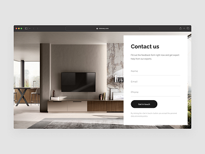 Minimalistic contact form animaiton architecture branding contact form conversion optimization corporate site cta customer experience cx design ecommerce graphic design loading page marketing motion graphics real estate ui ux web design website