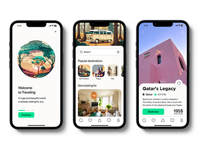 Traveling - a faithful travel helper app design figma house mobile travel traveling ui ux
