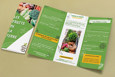 Vegetables baskets - Leaflet association branding food graphic design illustration leaflet picto vegetables